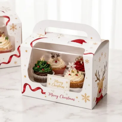Christmas Cupcake Boxes