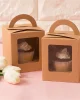 Kraft Bakery Boxes with Handles